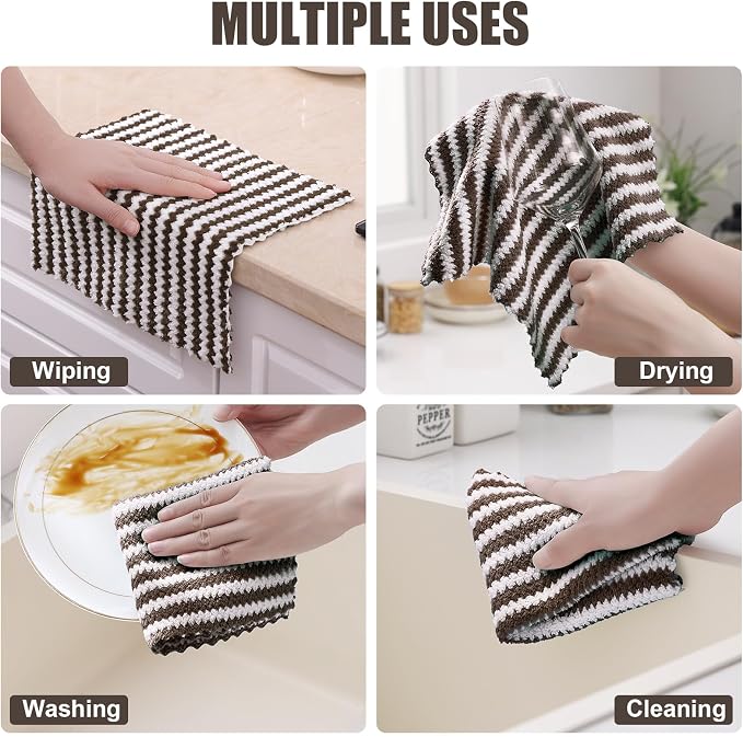 Homaxy 24 Pack Kitchen Dish Cloths, Ultra Soft and Absorbent Dish Towels - Image 4