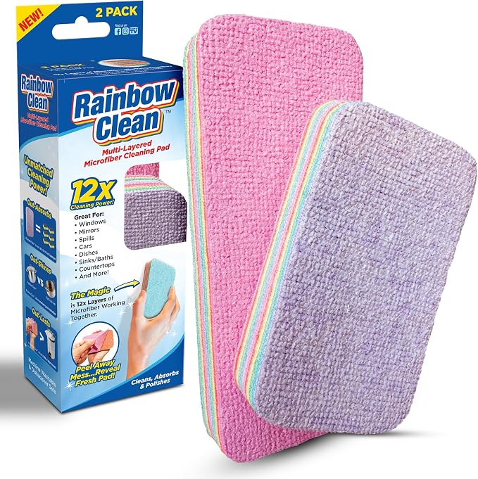 Multilayered Microfiber Cleaning Pads – 2 Pack of Ultra-Absorbent, Reusable by Unknown