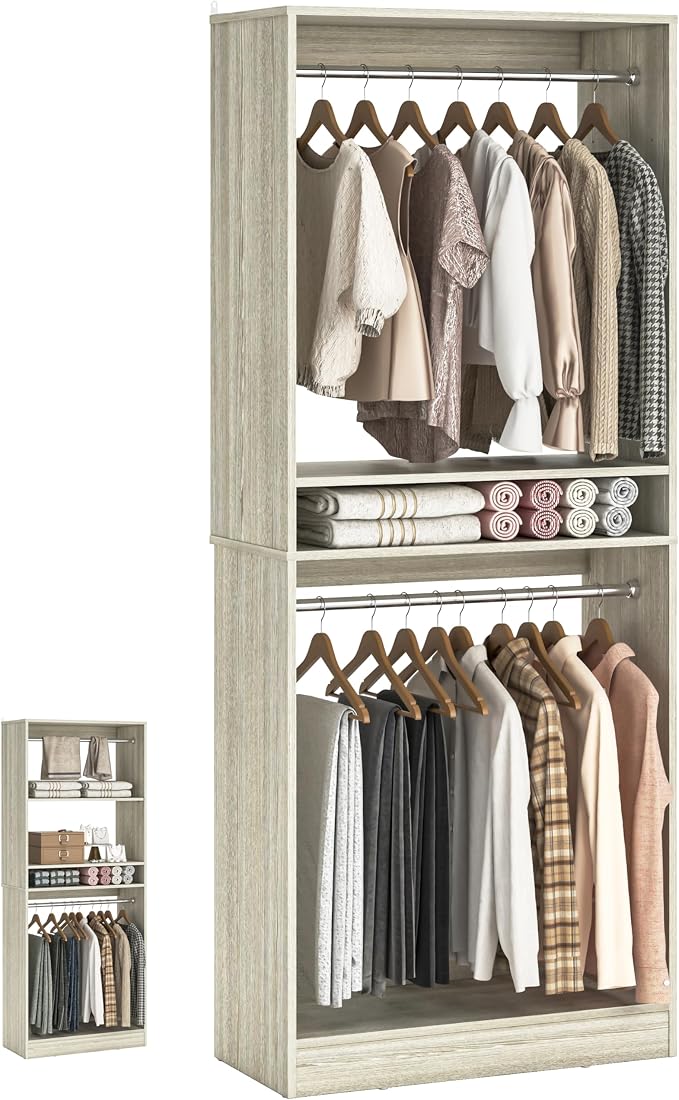 Unikito 25” Closet System, Freestanding Closets Organizer Wardrobe by Unikito