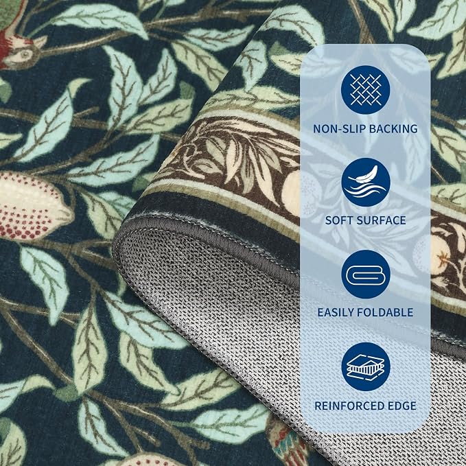 GarveeHome 2x6 Runners for Hallways Non Slip, Boho Leaf Kitchen Runner Rug - Image 5