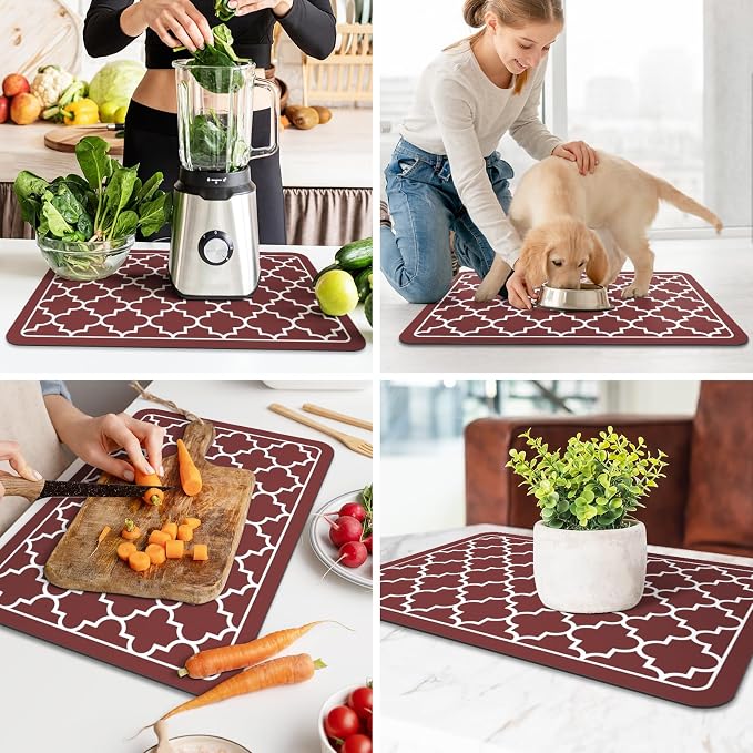 WISELIFE Dish Drying Mat Super Absorbent Drying Mat Large Dish Drying Mats - Image 6