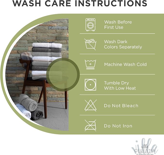 100% Cotton Hand Towel Set of 2, Sustainable, Highly Absorbent, Quick Drying - Image 5
