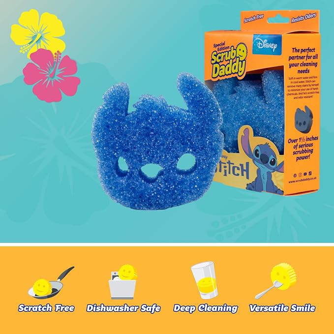 Scrub Daddy Disney Stitch Dish Sponge Twin Pack, Smiley Face Sponges - Image 6