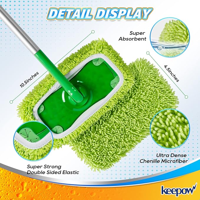 KEEPOW Reusable Mop Pads Compatible - Image 3