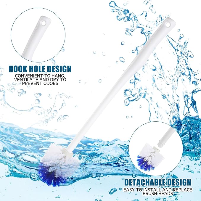 15 Pcs 18.5 Inch Toilet Bowl Cleaner Brush Bathroom Long Plastic Handled - Image 4