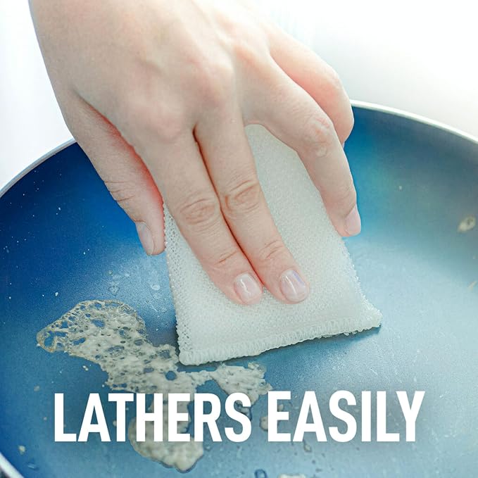 Scotch-Brite Greener Clean Dish Scrubbers, 18 Non-Scratch Kitchen Sponges - Image 4
