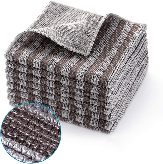 ZHIDIAN Stainless Steel Microfiber Cloth Double-Sided Cleaner Rag, Non-Scratch by ZHIDIAN