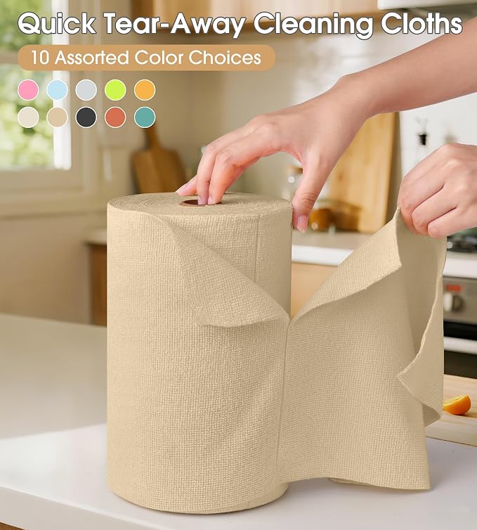 KitchLife Microfiber Cleaning Cloth Roll, 100 Pack - Image 6