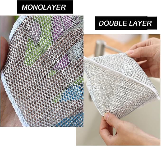 10 PCS Multipurpose Wire Dishwashing Rag - Image 4