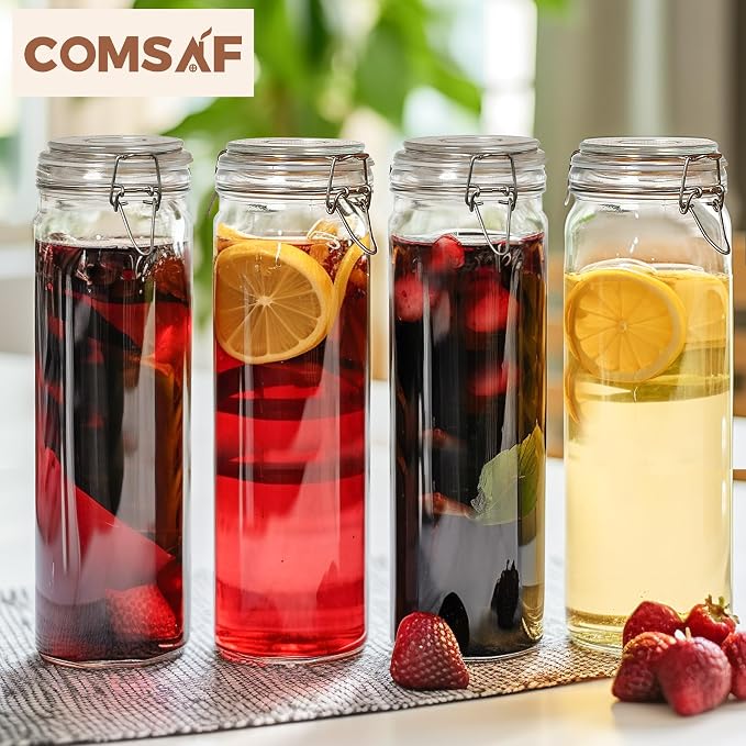 ComSaf 60oz Airtight Glass Jars Set of 3 - Image 7