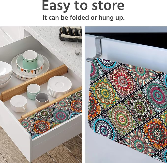 Dish Drying Mat for Kitchen Counter 18x24 Inch, Super Absorbent Dish Drainer Mat - Image 5