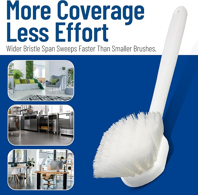 CFS 36620L00 Flo-Pac Plastic Handle Utility Scrub Brush, Nylon Bristles - Image 6
