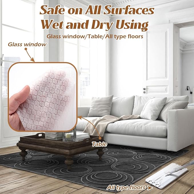 Hoolerry 900 Count Dry Sweeping Cloths Dry Mop Refills Sweeper Dusting Cloths - Image 5