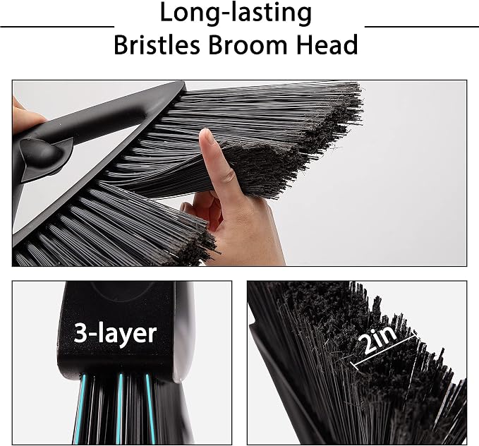 Eyliden Commercial Broom and Dustpan Set, - Image 7