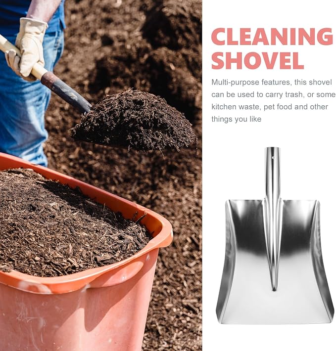 Metal Snow Shovel and Garbage Dustpan - Image 2
