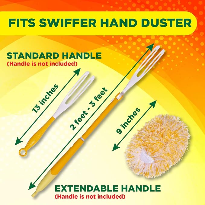 Microfiber Reusable Refills for Swiffer Hand Duster, 360 Degree Dry Duster - Image 2