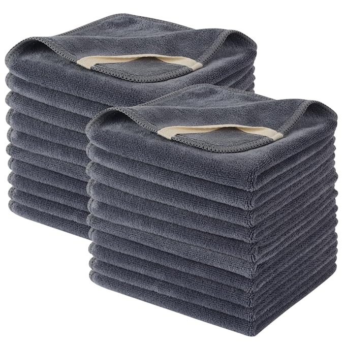 SINLAND Microfiber Facial Cloths Fast Drying Washcloth 12inch x 12inch by SINLAND