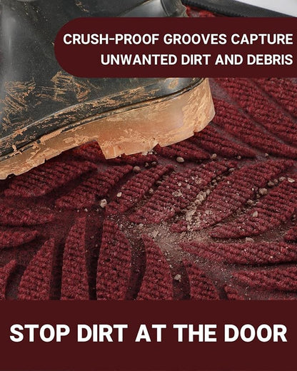 Yimobra 36x24 Large Door Mat Outdoor Indoor, All-Season Waterproof Door Mat Outside Entrance, All-Weather Non-Slip Outside Doormat for Garage Patio Entryway, Red