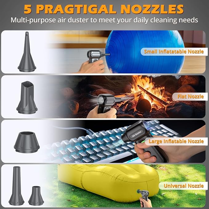 Electric Air Duster Cleaning Tools -180000RPM Super Power Cordless Air Duster - Image 5