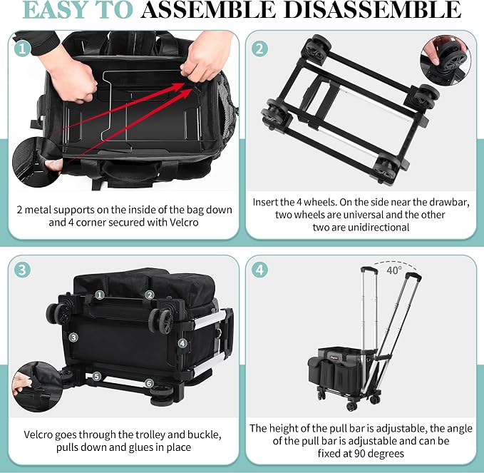 Rolling Cleaning Caddy, Cleaning Supplies Organizer - Image 4