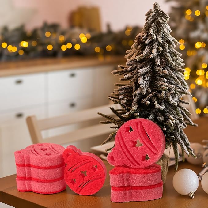 Tioncy 12 Pack Christmas Ball Kitchen Sponges Bulk Dual Sided Scrubber Sponges - Image 4