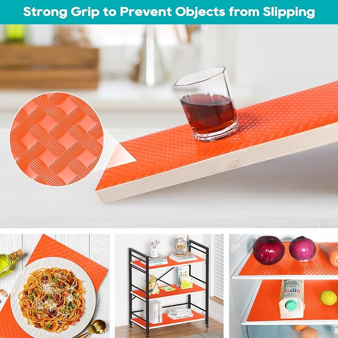Red Fridge Liners Shelf Liner for Kitchen Cabinets Refrigerator Liners - Image 7