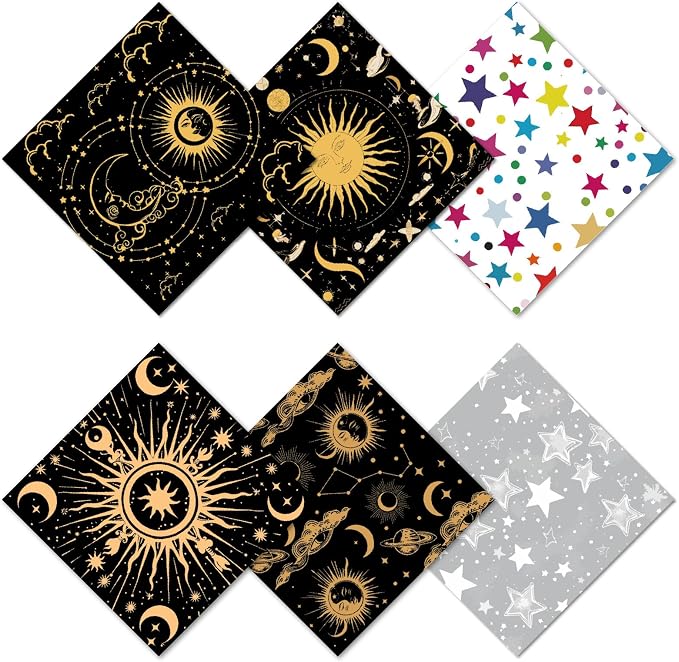 CREATCABIN 6 Packs Thickened Glasses Cleaning Cloth Elegant Flower Design by CREATCABIN