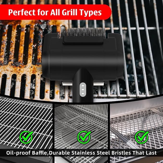 Electric Rechargeable Grill Brush, Grill Cleaner - Image 5