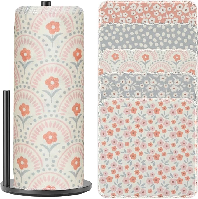 25 Pack Reusable Tissue Paperless Towel Roll Washable Cotton by ROGITU