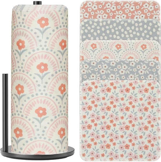 25 Pack Reusable Tissue Paperless Towel Roll Washable Cotton by ROGITU