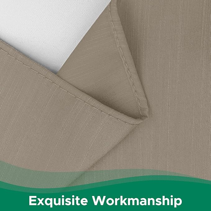 Biscaynebay Wrap Around Bed Skirts for King & Cal King Beds Short Drop of 12", Taupe Adjustable Elastic Dust Ruffles Easy Fit Wrinkle Resistant Silky Luxurious Fabric Machine Washable