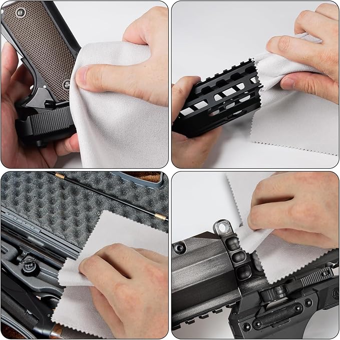 5PCS Gun Cleaning Cloth Rags12 x12 - Image 6