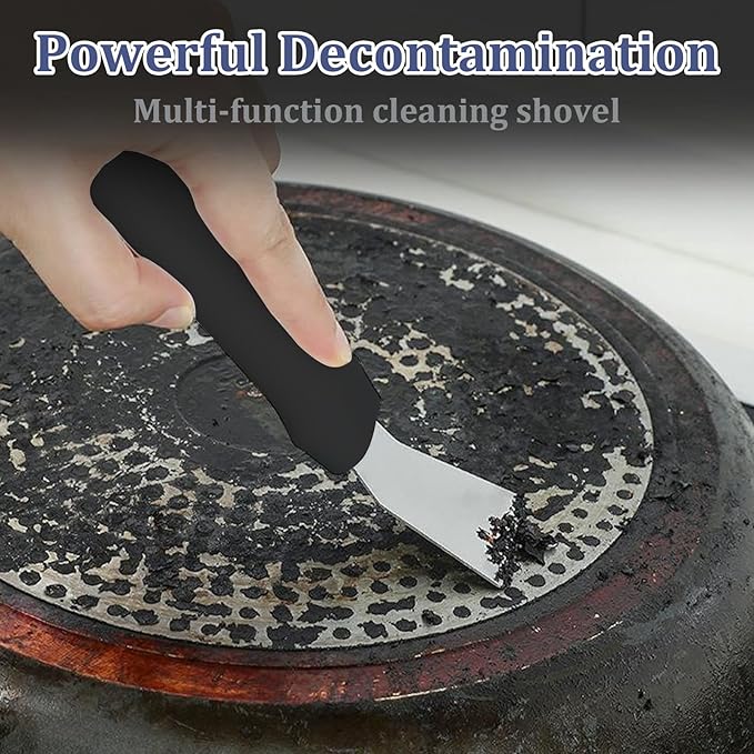 2Pack Metal Small Scraper Stainless Steel Cleaning Scraper Griddle Tool Oven - Image 4
