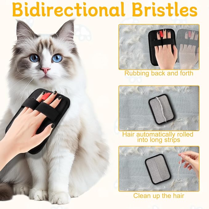 Pet Hair Remover Glove, Pet Hair Remover Tools, Reusable Cat & Dog Hair Removal - Image 2