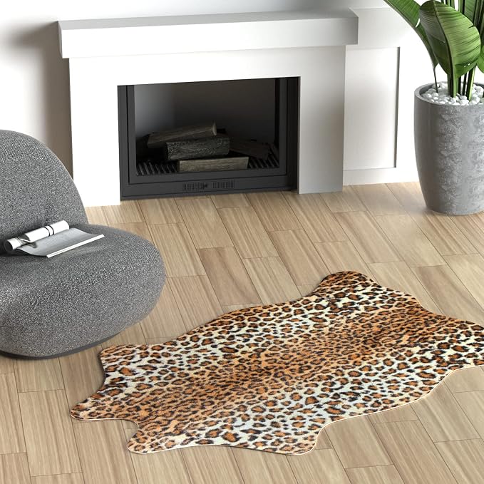 MACEVIA Leopard Rug Cheetah Print Rugs Western Decor - Image 2