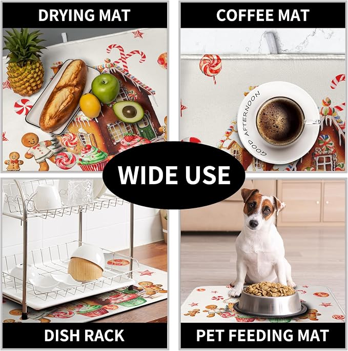 Christmas Gingerbread Man Drying Mat - Image 7