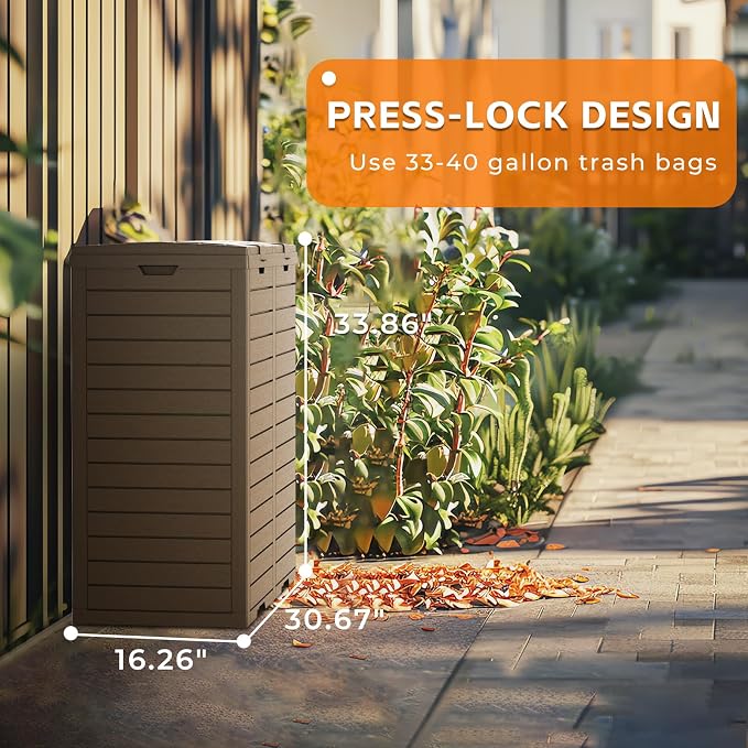 62-Gallon Outdoor Trash Can - Image 3