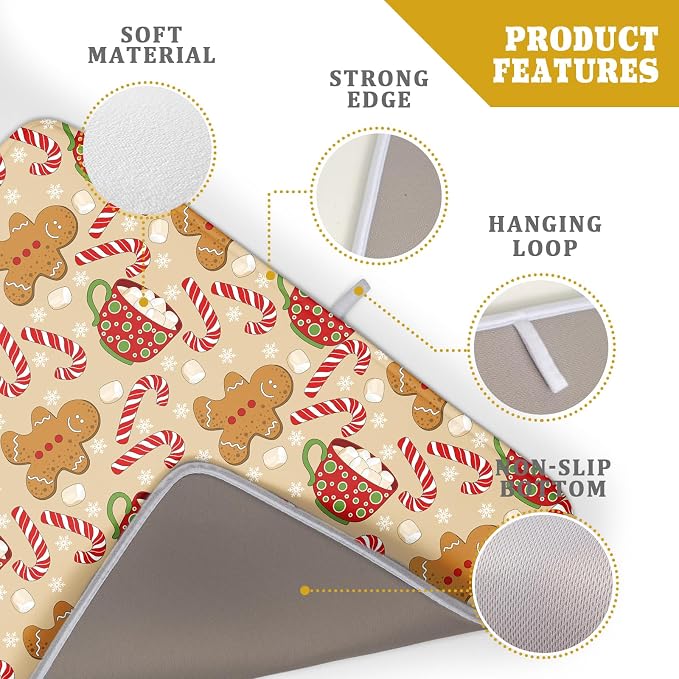 Christmas Gingerbread Man Dish Drying Mat - Image 4