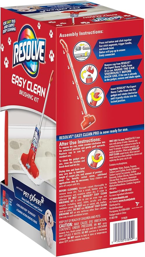 Resolve Pet Expert Easy Clean Carpet Foam Spray Refill, 2 Piece Set, Stain and - Image 2