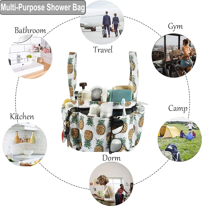 Haundry Portable Mesh Shower Caddy Bag, Large Basket Organizer - Image 4