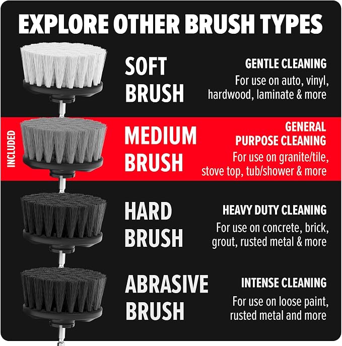 Dirt Devil Medium Bristle Cleaning Brush Set, 2 Piece, - Image 8