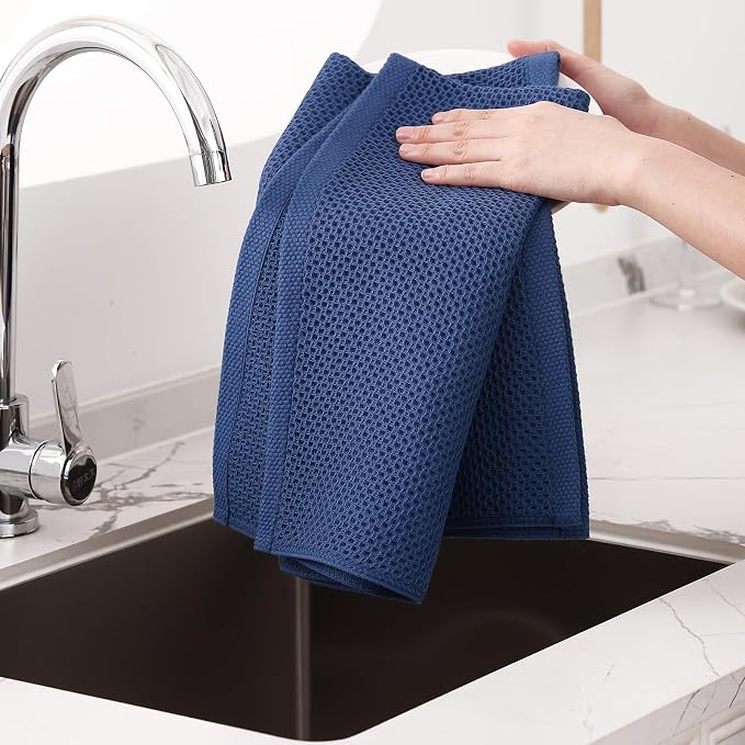 Homaxy 100% Cotton Waffle Weave Kitchen Dish Towels, Ultra Soft Absorbent Quick - Image 4