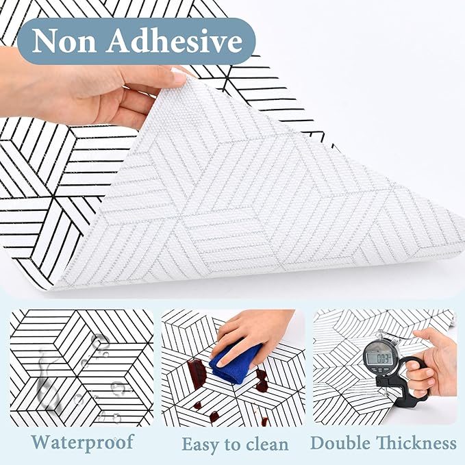 Shelf Liners for Kitchen Cabinets Non Adhesive Shelf Liner Paper Non-Slip - Image 2