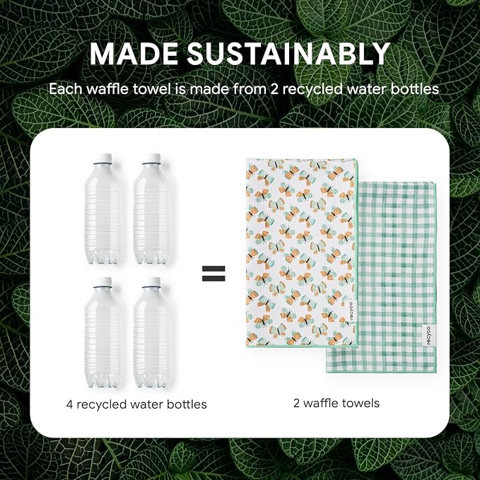RECYCO Waffle Kitchen Towel Set of 2 - Image 6
