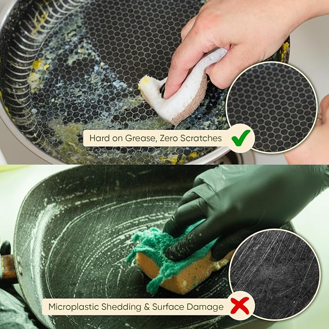 Plant-Based Kitchen Sponges | FSC-Certified & PETA Approved | Natural Cellulose - Image 5