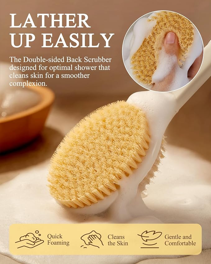 Shower Brush for Massage Dry Brushing: Back Scrubber for Shower - Image 4