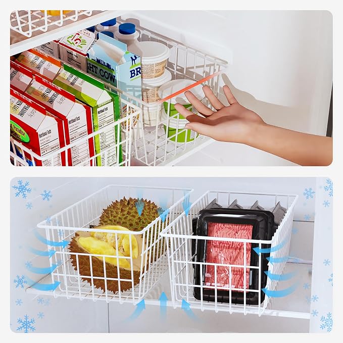 Orgneas Freezer Organizer Bins, Upright Freezer Basket Drawer Organizer Bins - Image 5