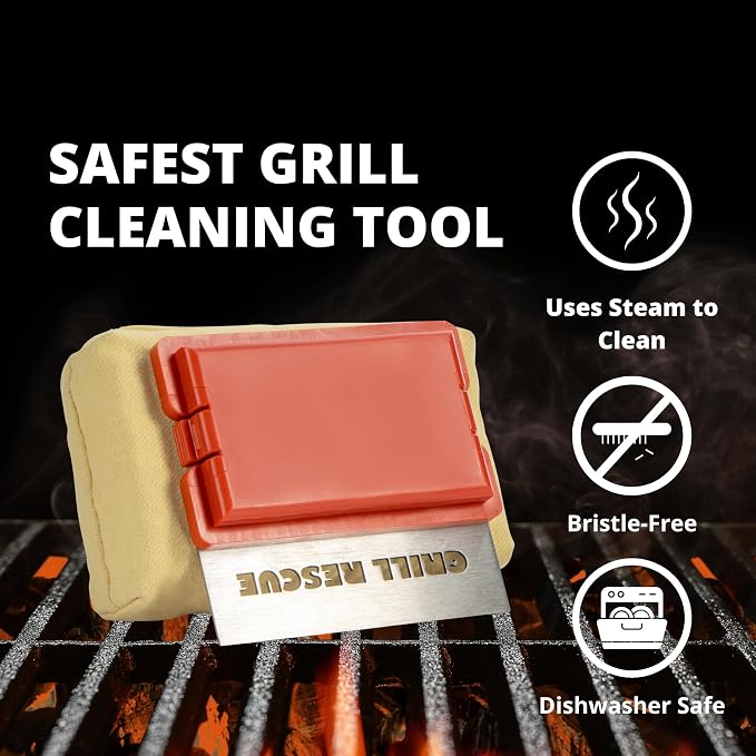 Grill Rescue BBQ Replaceable Scraper Cleaning Head, Bristle Free - Image 2