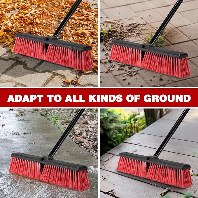 18 Inch Heavy Duty Push Broom Outdoor - Image 5
