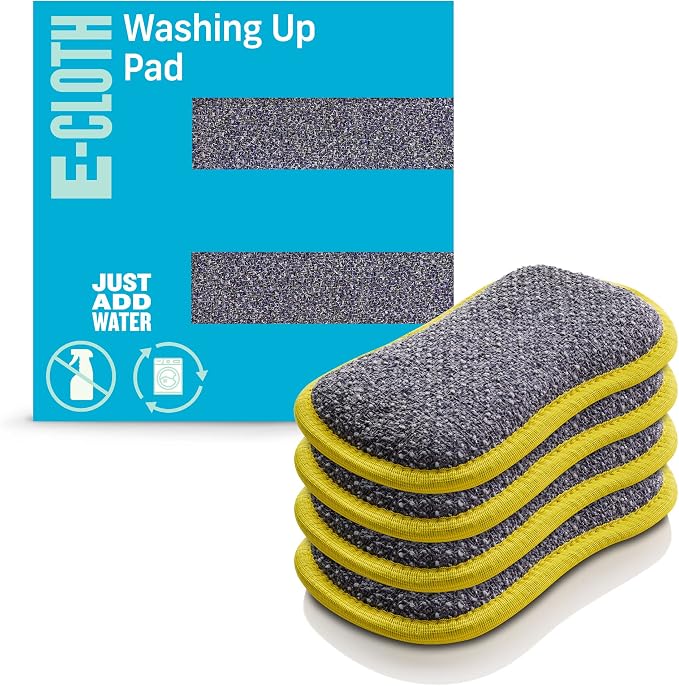 E-Cloth Washing Up Pad, Premium Microfiber Non-Scratch Kitchen Dish Scrubber by E-Cloth